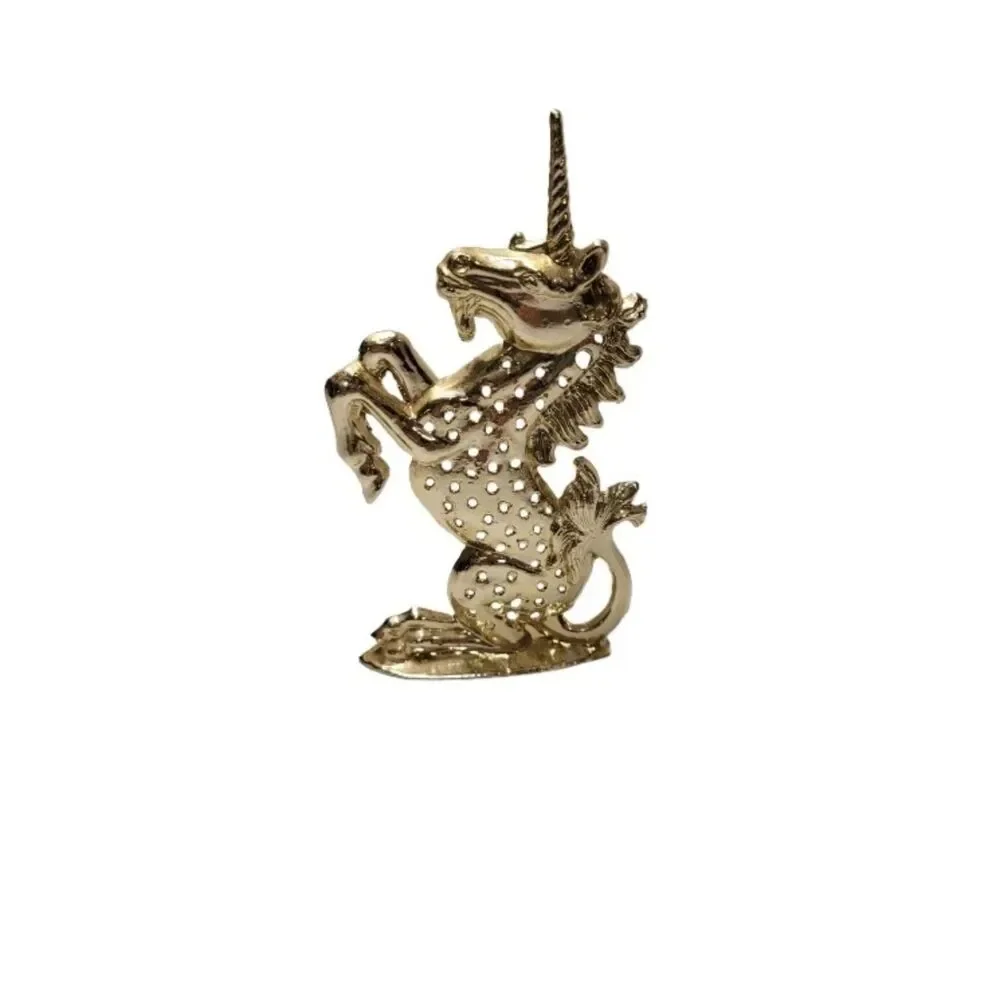 Vintage Gold Tone Unicorn Earring Holder by Torino